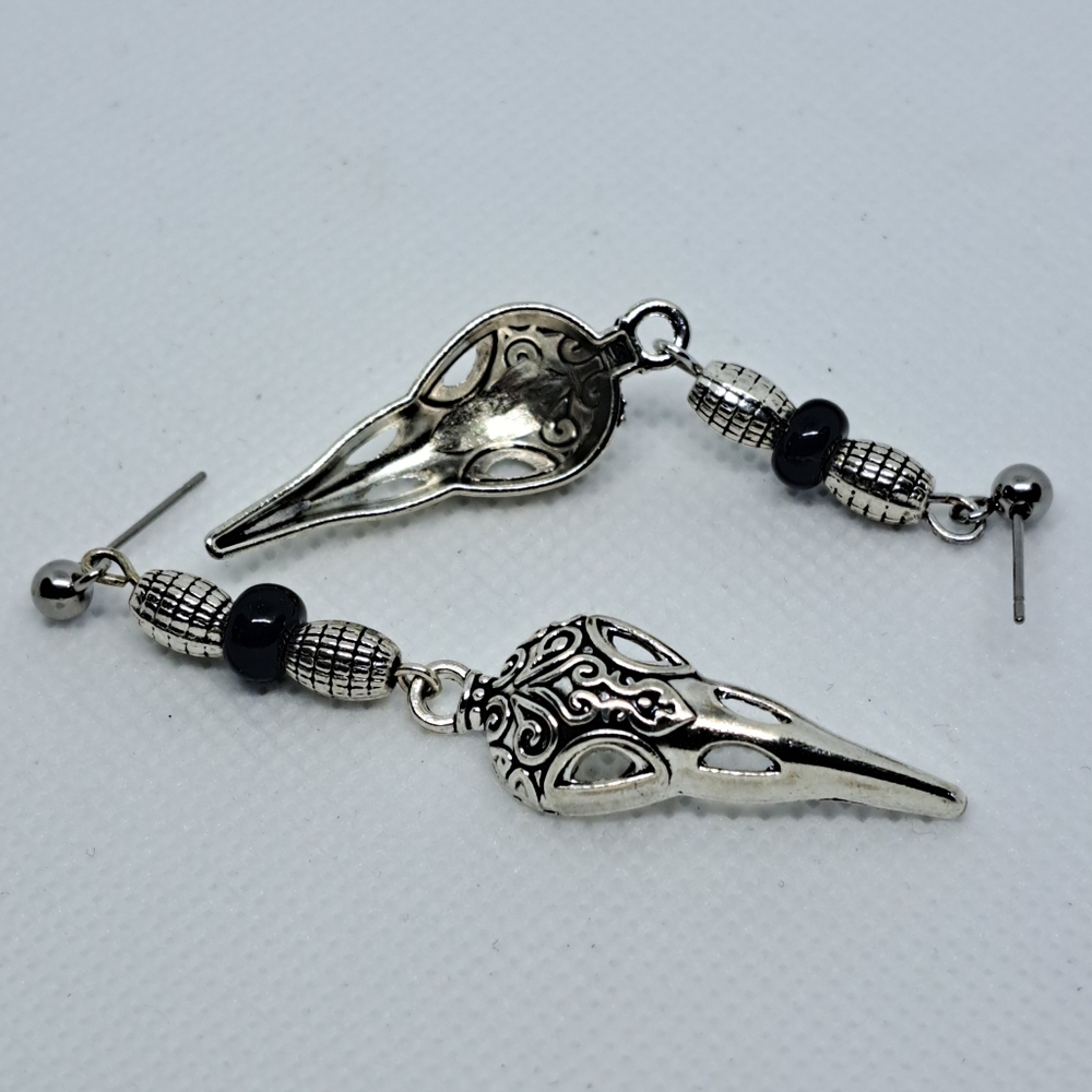 Raven Skull Earrings